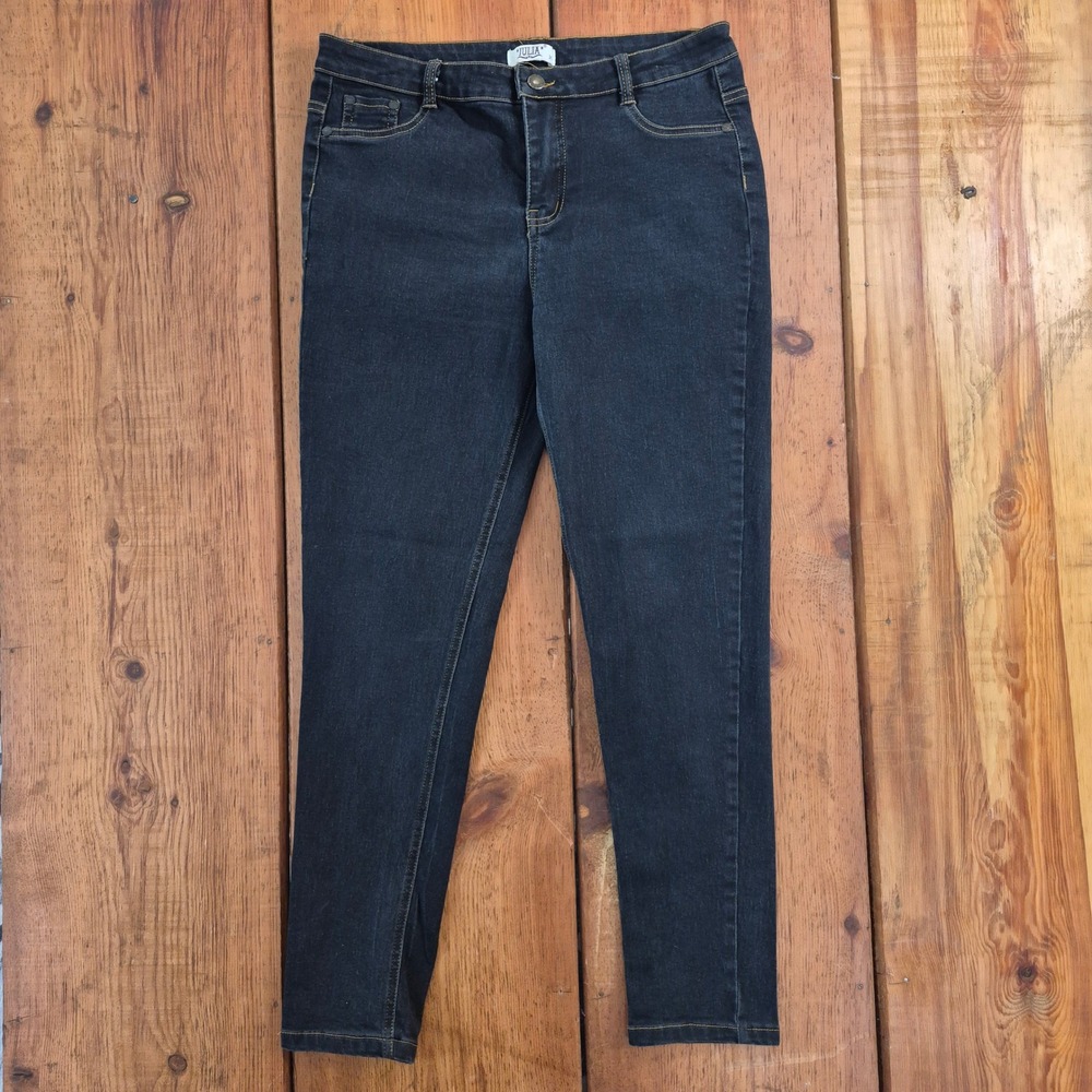 Julia Jeans Womens XL Dark Wash Skinny Denim Pants Indigo Stretch Cotton Blend